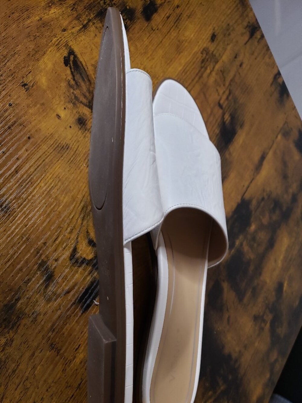 Vionic Elegant White Demi Slide Sandals size 10 - Picture 8 of 9